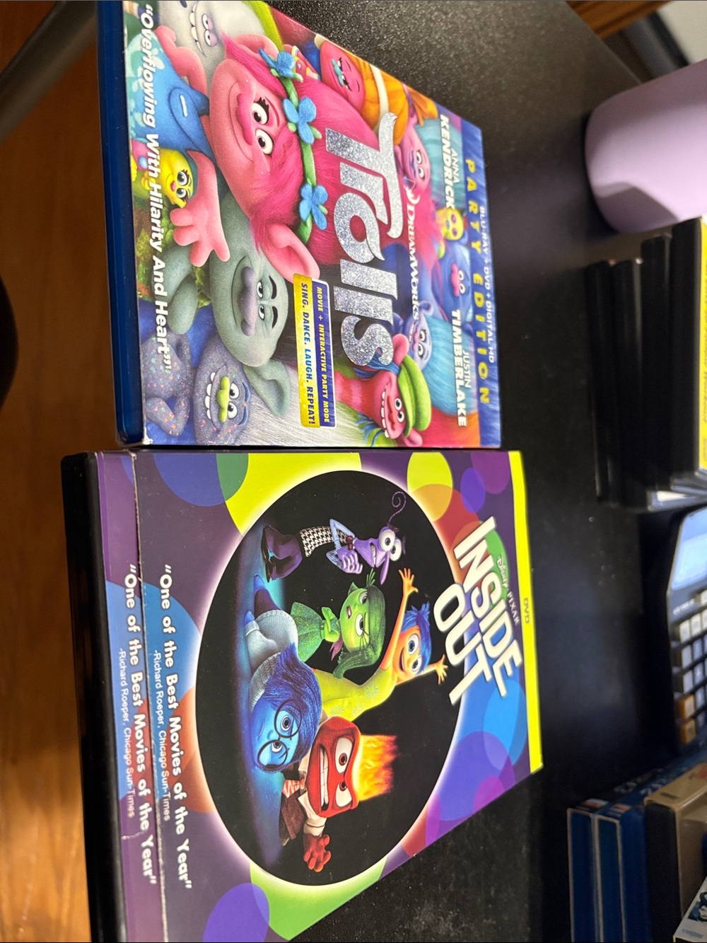 DreamWorks Trolls & Pixar Inside Out Movie Bundle - Colorful Packaging